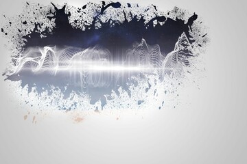 Splash on wall revealing energy wave