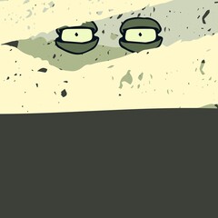 Illustration of spooky eyes