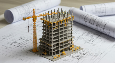 Building model under construction
