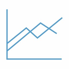 Digital image of blue line graph