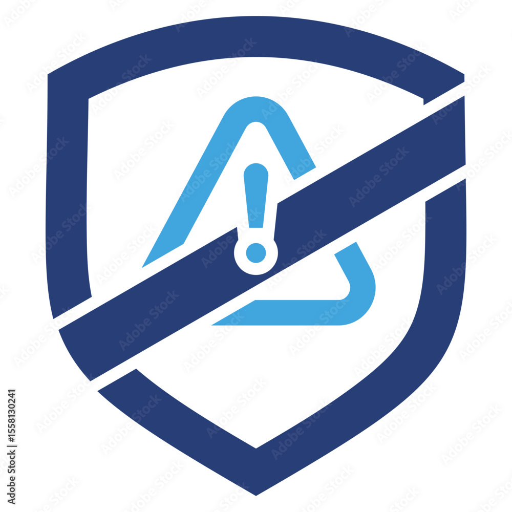 Aufkleber mitigation two color icon