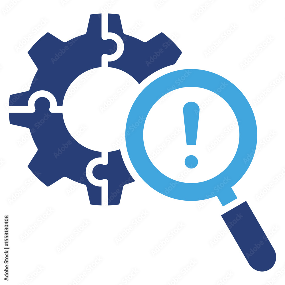 Poster Identification Two Color Icon