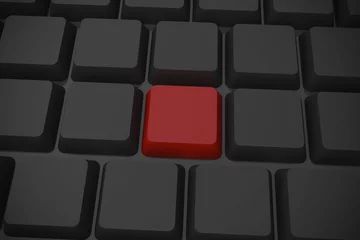 Fototapete Black keyboard with red key © vectorfusionart