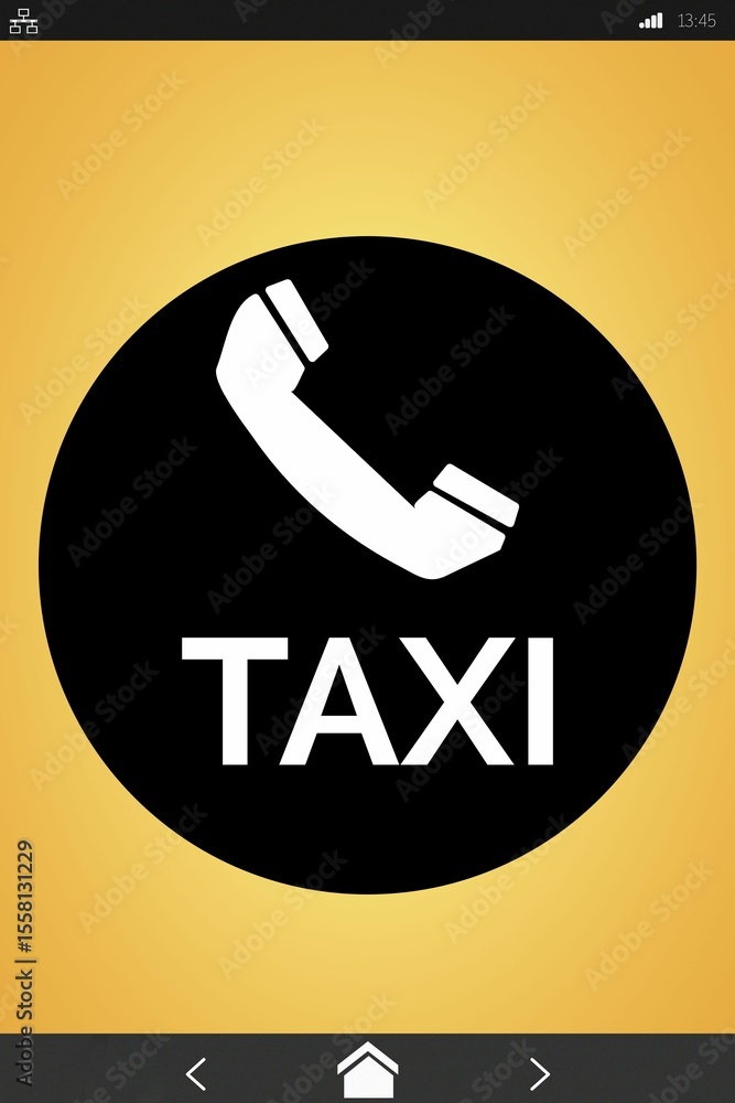 Poster vector image of taxi text with phone