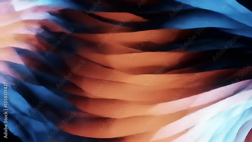 Poster abstract flowing colors in a dynamic fabric