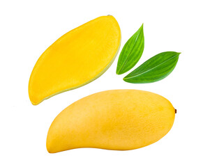 ripe mango isolated on transparent png (Image from camera)