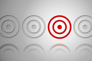 Fototapete Red and grey target pattern © vectorfusionart