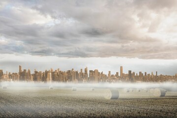 Large city on the horizon
