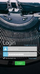 smartphone screen with login message