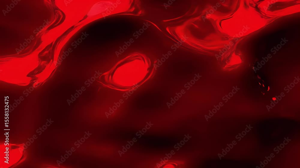 Poster abstract red liquid flowing motion graphics