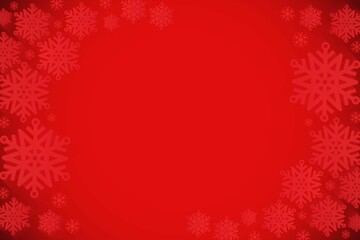 Red snowflake design frame pattern