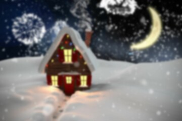 Composite image of christmas house