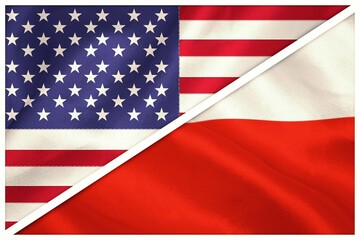 Flags of Poland and America