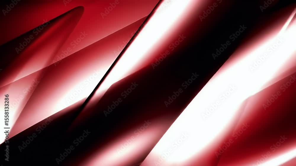 Aufkleber Dynamic Red and White Abstract Shapes in Motion