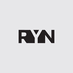 RYN blak text logo,