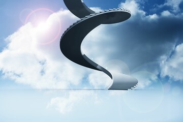 Winding staircase in the sky