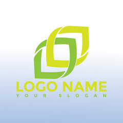 Fototapeta premium green leaf abstract beauty logo,