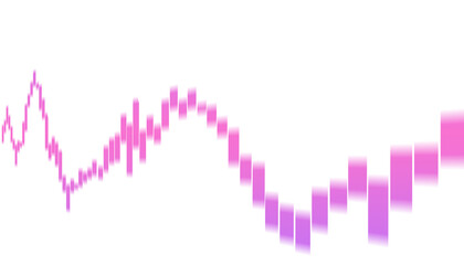 Un graphique d'affaire en dégrader violet, sur un fond blanc.