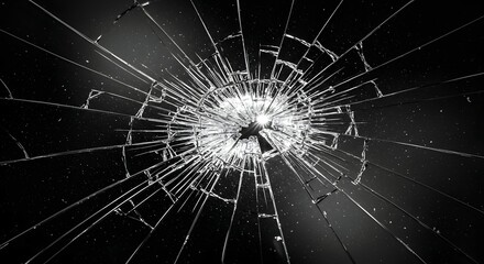 Shattered Illusion Fractured Glass Texture - A Study in Destruction and Fragility, Ideal for Backgrounds and Conceptual Designs