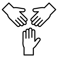 Support Outline Icon Element For Design