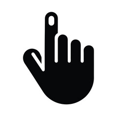 Obraz premium Black Hand Pointing Click Icon Vector Illustration