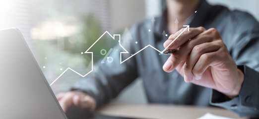 Investing real estate growth. Real estate asset property. Mortgage residential finance. Real estate...