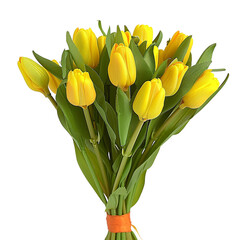 Obraz premium Yellow flowers bouquet png