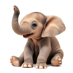 "Elephant – Large Wild Animal with Trunk Isolated on White Background"









