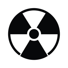 Black Radiation Hazard Icon Vector Illustration