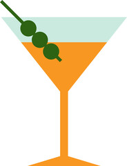Minimal Flat Cocktail Drinks Elements