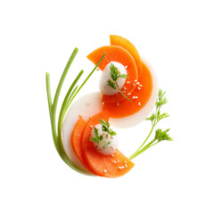 Elegant Carrot and Daikon Salad with Sesame Seeds and Herbs