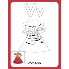 coloring worksheet for kids - V