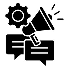 Marketing Glyph Icon Element For Design