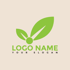 Green leaf ecology nature element vector icon,