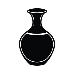 Black Vase Icon Vector Illustration
