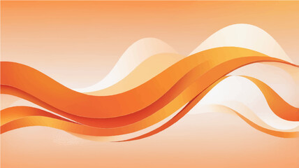 Abstract orange wave design with smooth curves and vibrant summer colors