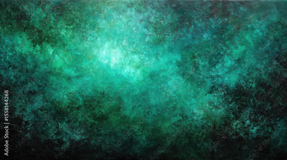 Poster this artwork features an engaging composition of turquoise and emerald colors blending together seam