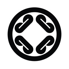 Circular Chain Link Icon Vector Illustration