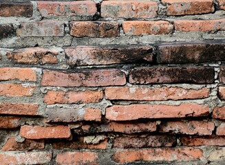 old red brick wall texture background