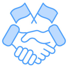 Fototapeta premium Alliances Blue Icon Element For Design