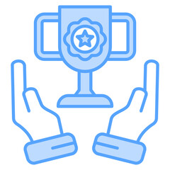 Obraz premium Recognition Blue Icon Element For Design