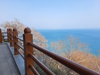 wooden fence on the beach