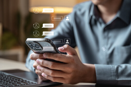 Live chat customer support. Online assistance support. Customer service concept. Help technology.