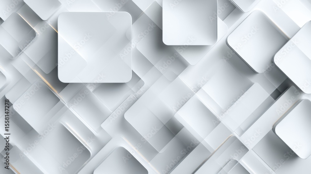 Poster textured arrangement of white squares and rectangles creates a contemporary feel. this design elemen