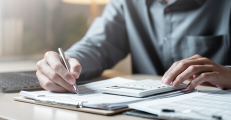 Financial business analysis. Account management. Accounting finance calculator. Accountant analysis...