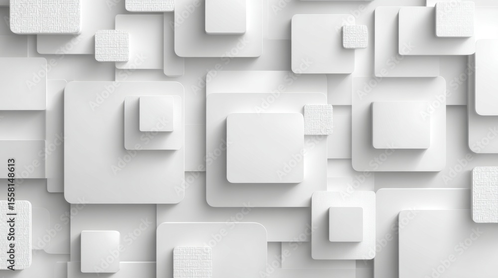 Poster a collection of layered white geometric shapes creates a modern and minimalist visual effect. the cl