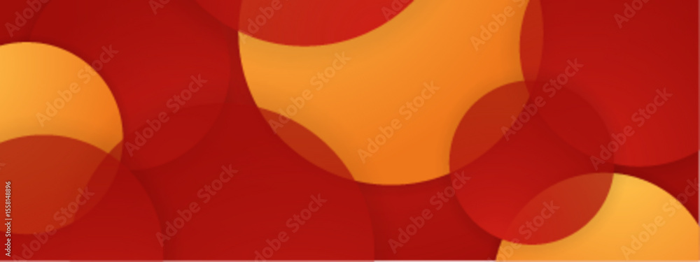 Poster abstract background of red and orange overlapping circles, perfect for vibrant design projects needi