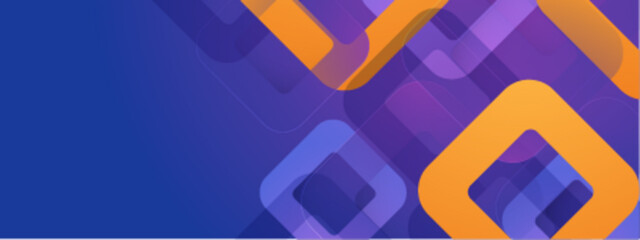 Overlapping purple and orange squares form abstract design suitable for backgrounds, websites, banners, and modern graphic art projects.