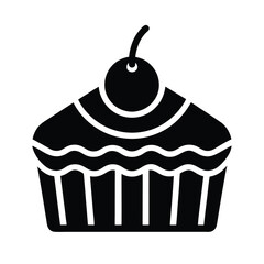 Simple Cake Icon Vector Illustration