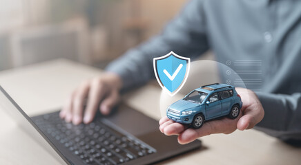 Car insurance protect concept. Insurance agent. Insurance protection concept.